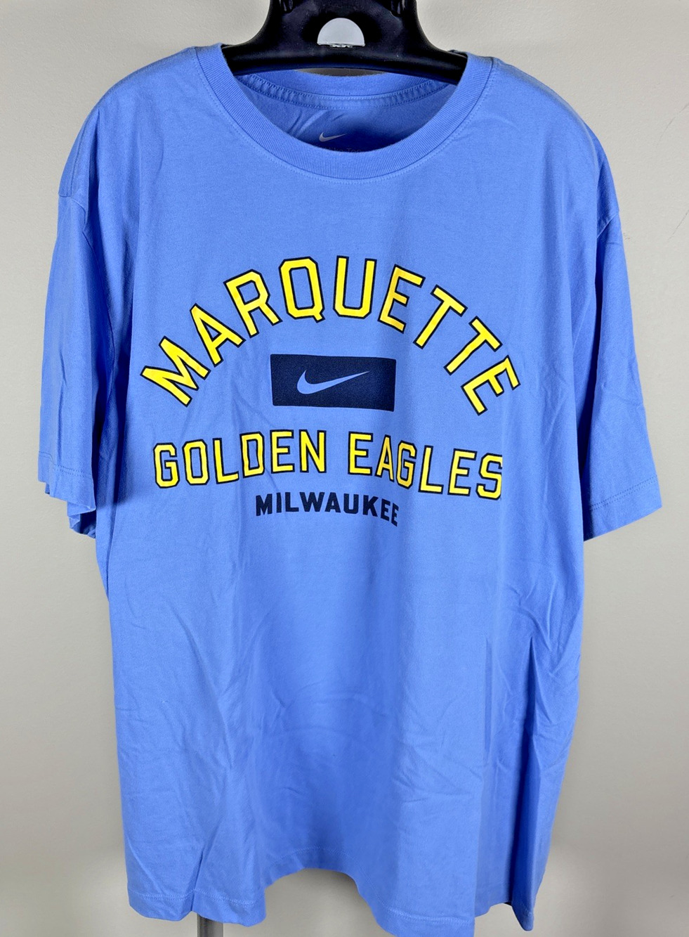 Nike Tee Dri-FIT Marquette Golden Eagles Milwaukee Blue & Gold Men's T-Shirt XXL